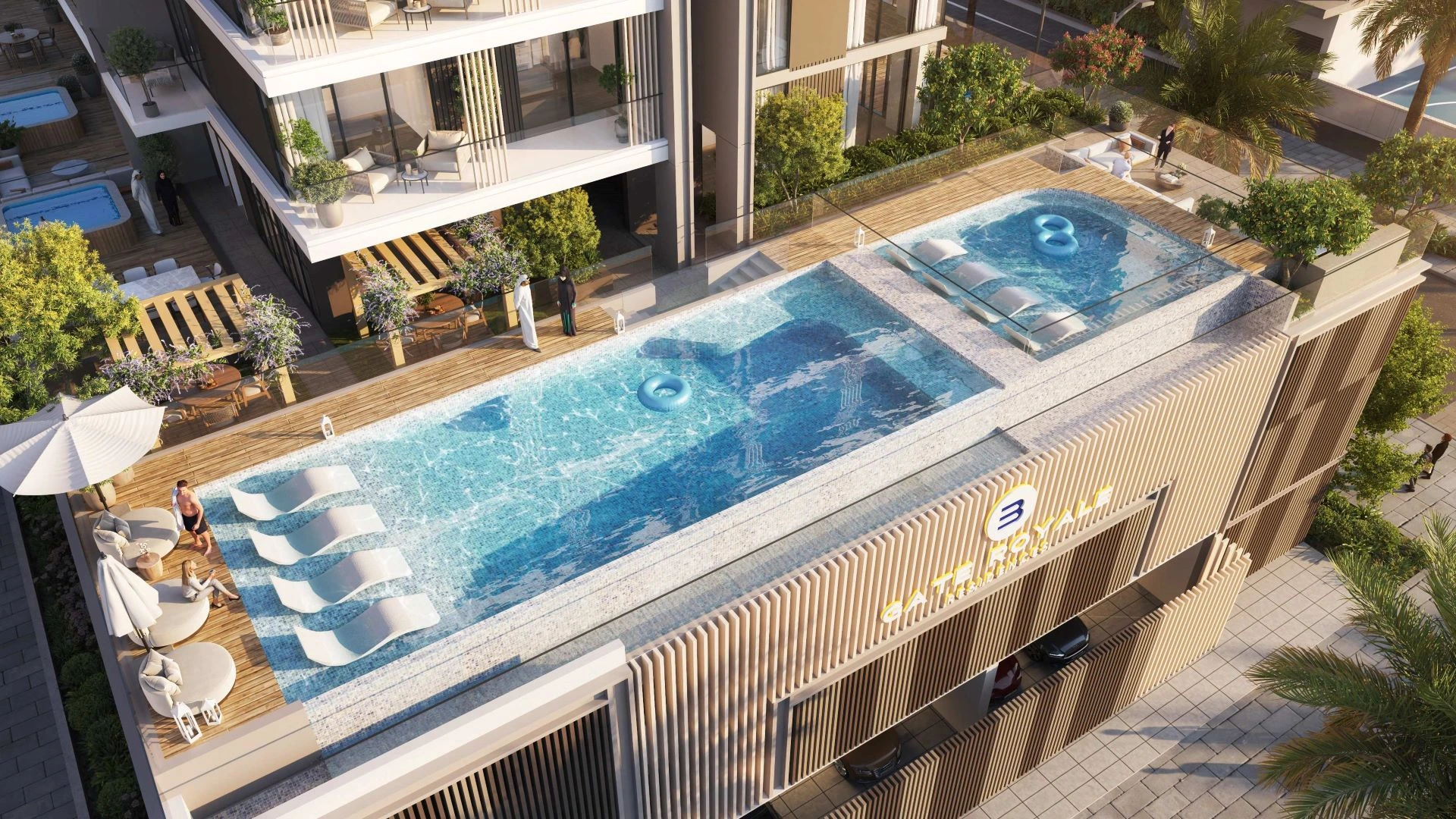 Pool View - Gate Royale Residences - Baron Prime Development